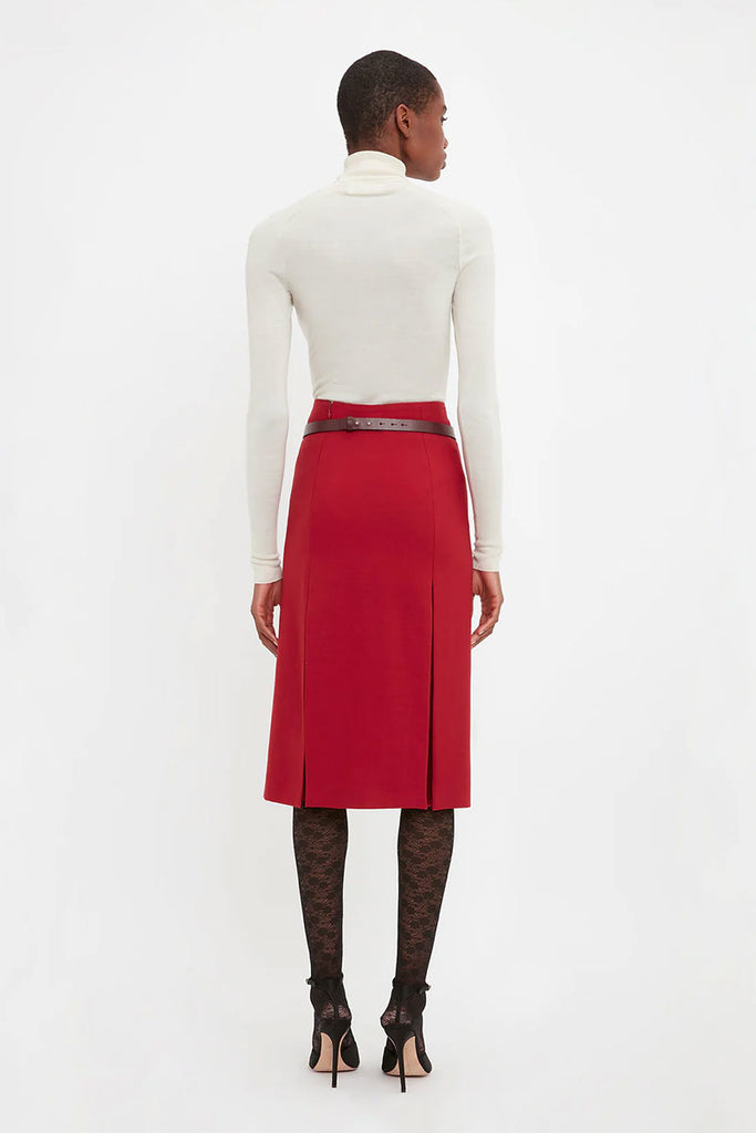 Signature Buckle Wool Twill Skirt - Women - Ready-to-Wear