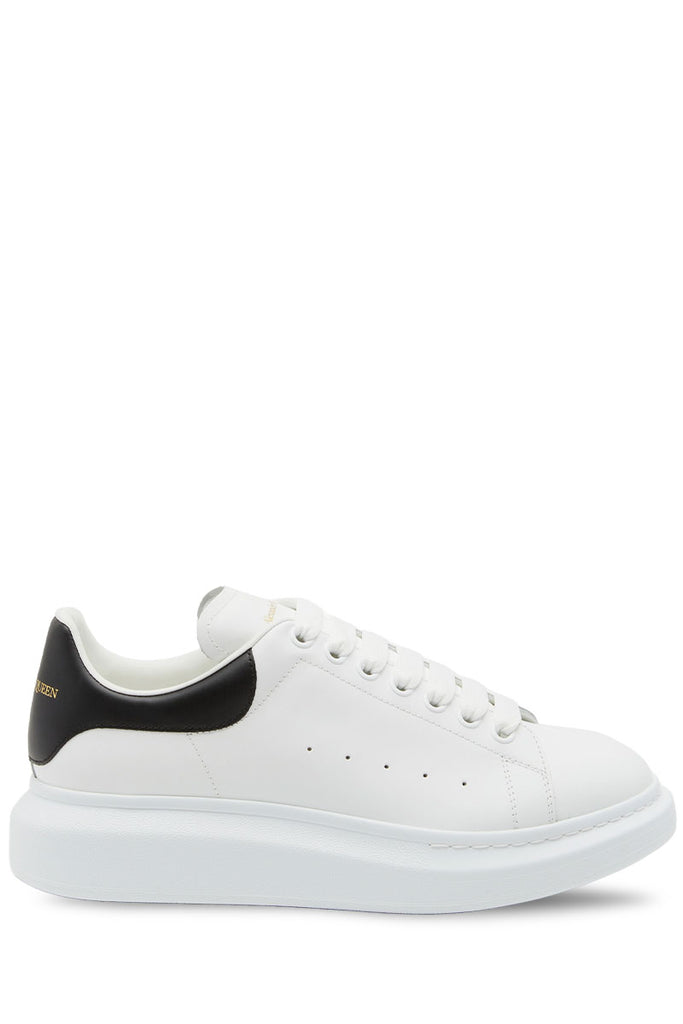 Alexander McQueen Larry Black And White Leather Sneakers New Size 40 US 7