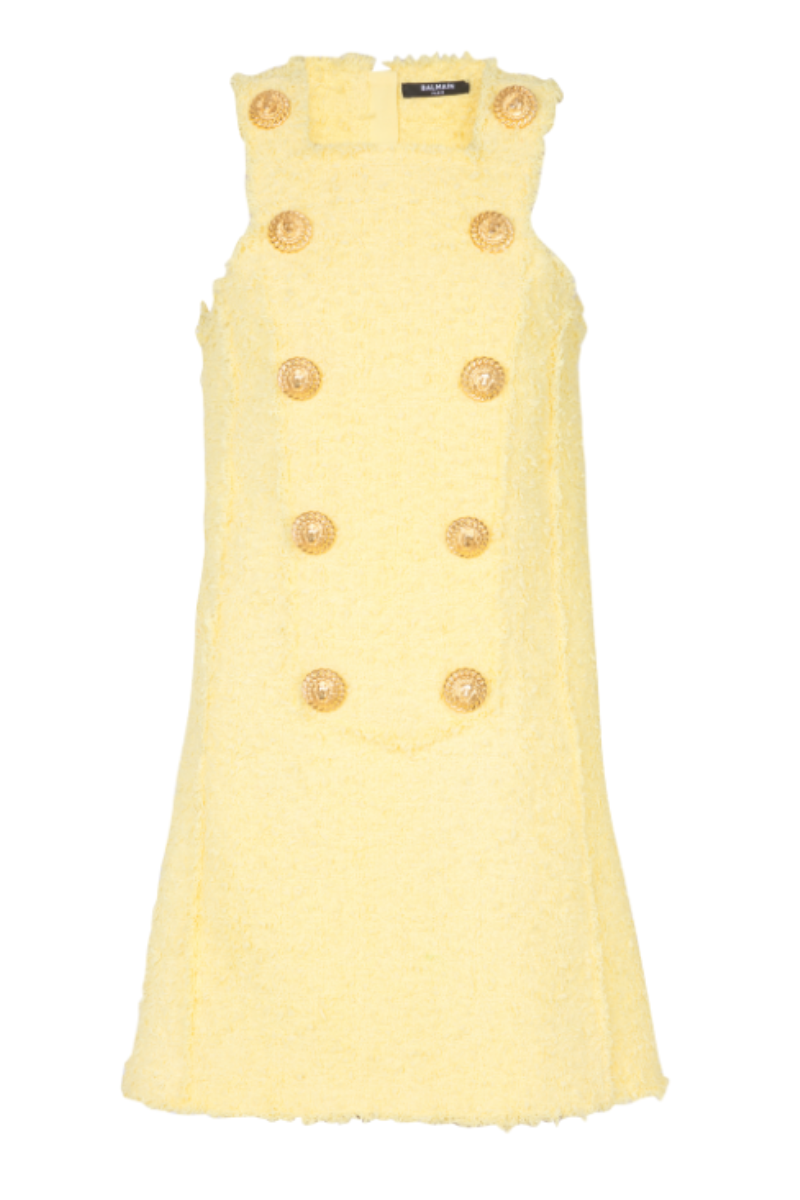 Yellow Tweed Dress