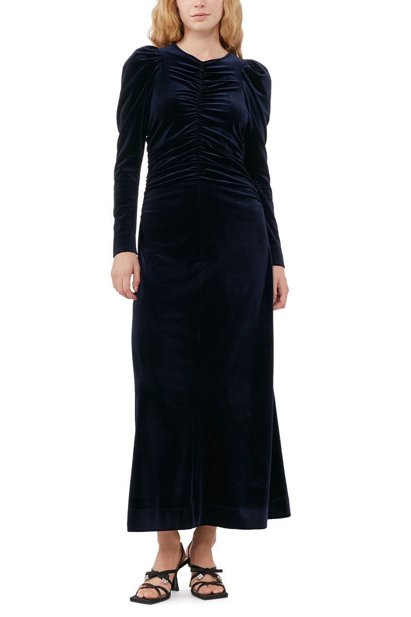 Black Velvet Jersey Maxi Dress