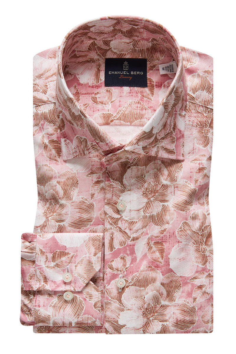 mens pink floral dress shirt