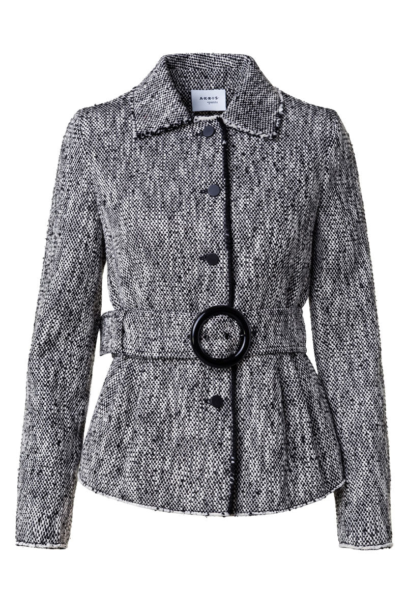 Belted Tweed Jacket by Akris Punto