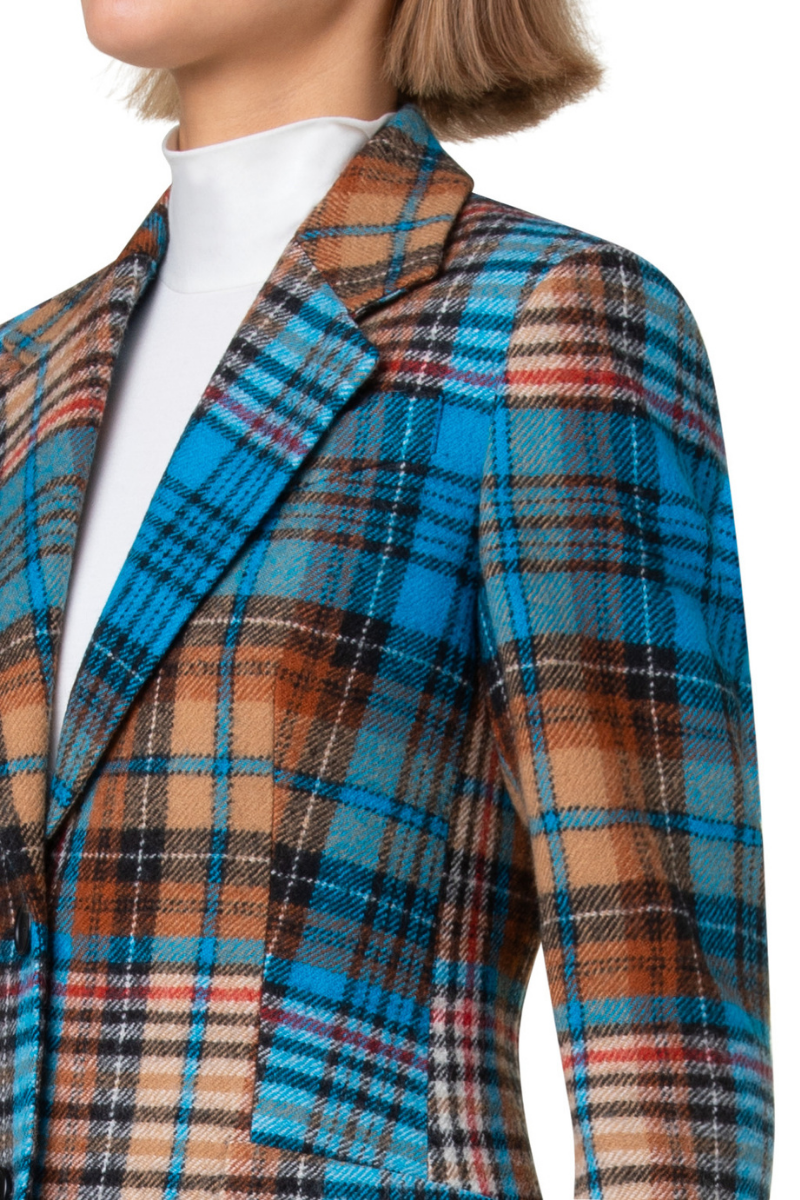 Tartan Check Tweed Jacket-Akris Punto-Boyds Philadelphia