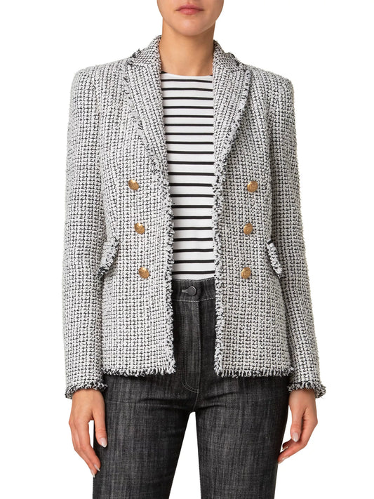 Tweed Double-Breasted Blazer