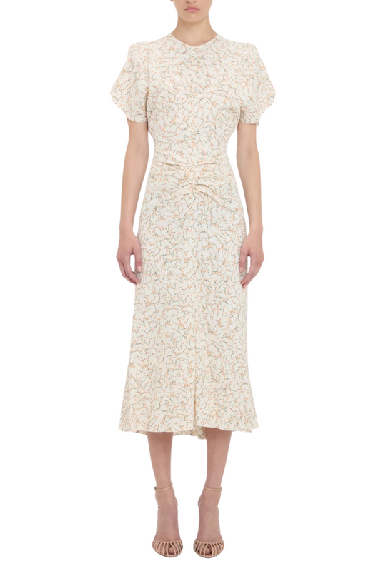 Gathered Waist Midi Dress-Victoria Beckham-Boyds Philadelphia