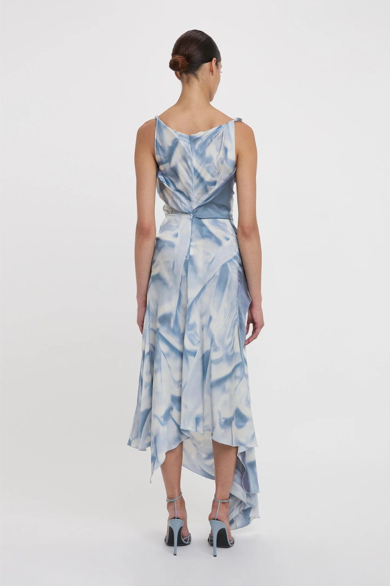 Asymmetric Draped Midi Dress-Victoria Beckham-Boyds Philadelphia