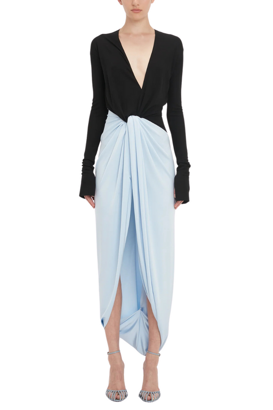 Knot Detail Jersey Gown-Victoria Beckham-Boyds Philadelphia