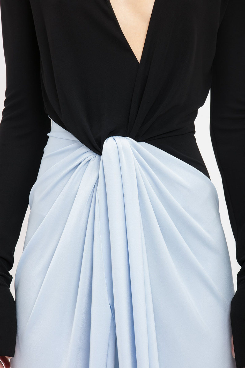 Knot Detail Jersey Gown-Victoria Beckham-Boyds Philadelphia