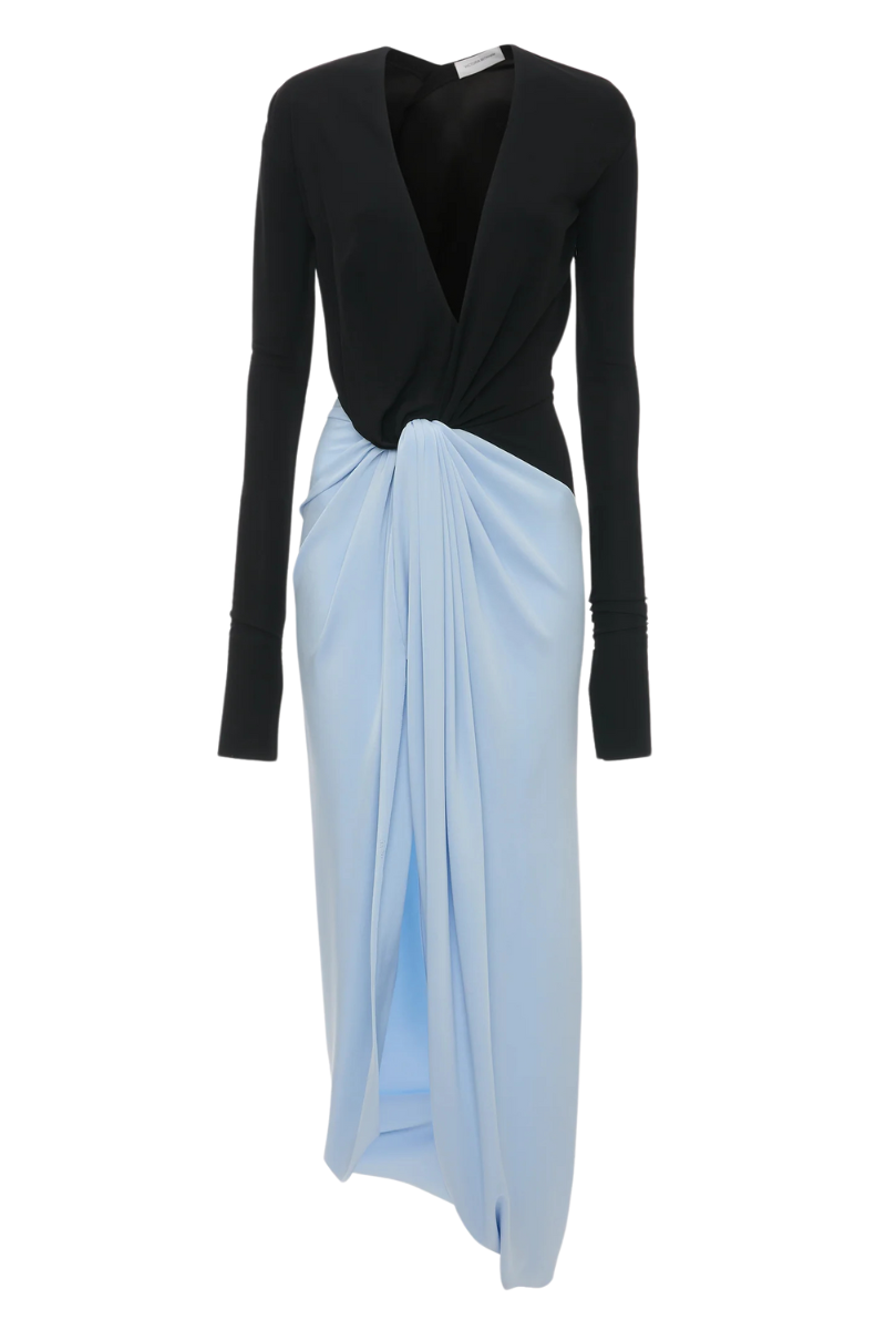 Knot Detail Jersey Gown-Victoria Beckham-Boyds Philadelphia