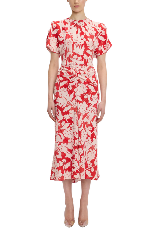 Gathered Waist Midi Dress-Victoria Beckham-Boyds Philadelphia