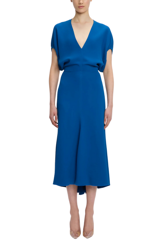 Blouson Detail Midi Dress-Victoria Beckham-Boyds Philadelphia