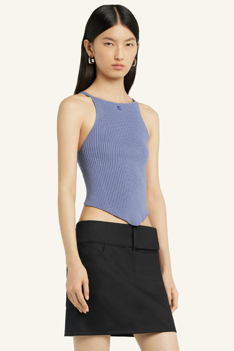 Pointy Rib Knit Tank-Courrèges-Boyds Philadelphia