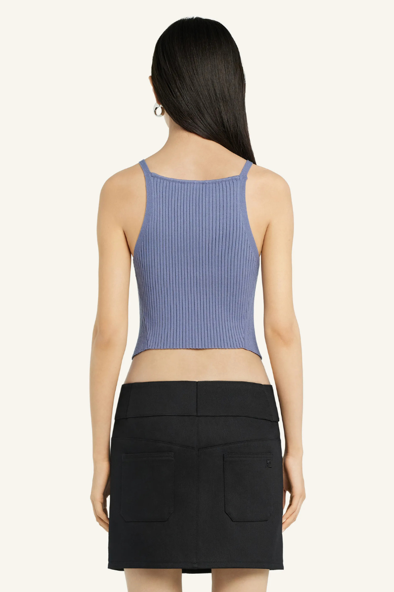 Pointy Rib Knit Tank-Courrèges-Boyds Philadelphia