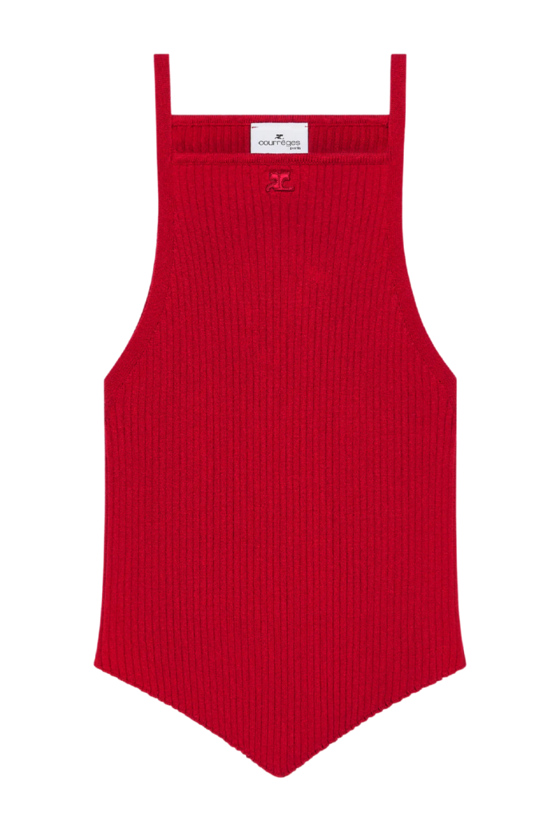 Pointy Rib Knit Tank-Courrèges-Boyds Philadelphia