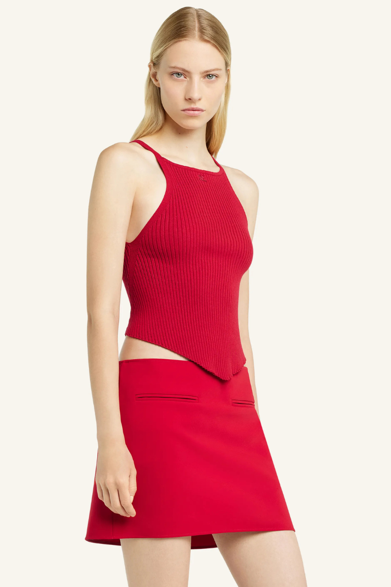 Pointy Rib Knit Tank-Courrèges-Boyds Philadelphia