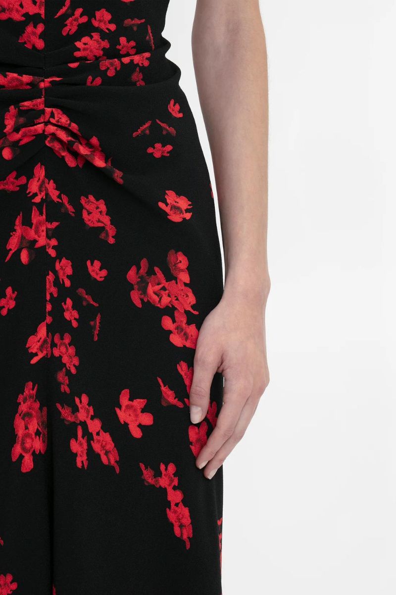 Gathered Waist Midi Dress-Victoria Beckham-Boyds Philadelphia