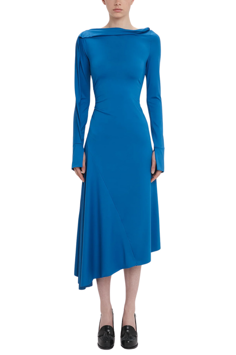 Draped Jersey Midi Dress-Victoria Beckham-Boyds Philadelphia