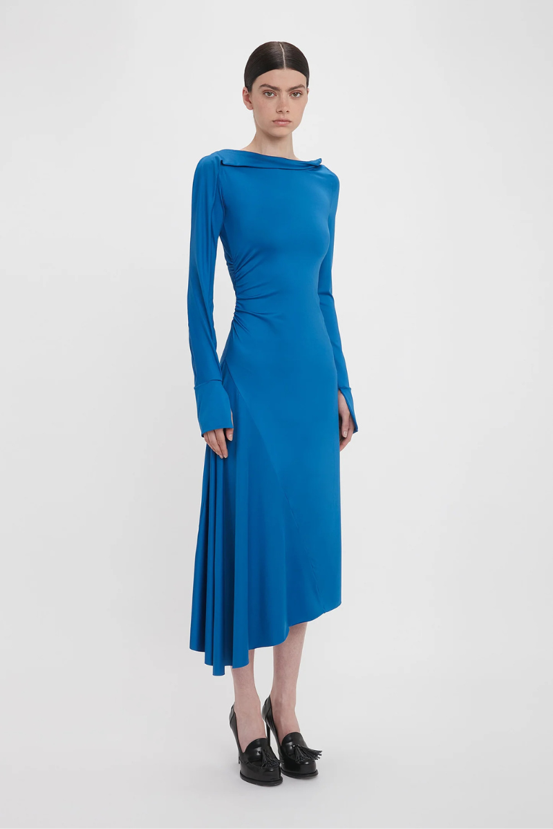 Draped Jersey Midi Dress-Victoria Beckham-Boyds Philadelphia