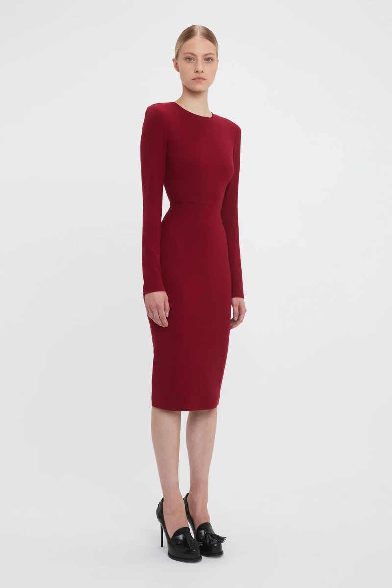 T-Shirt Fitted Dress-Victoria Beckham-Boyds Philadelphia