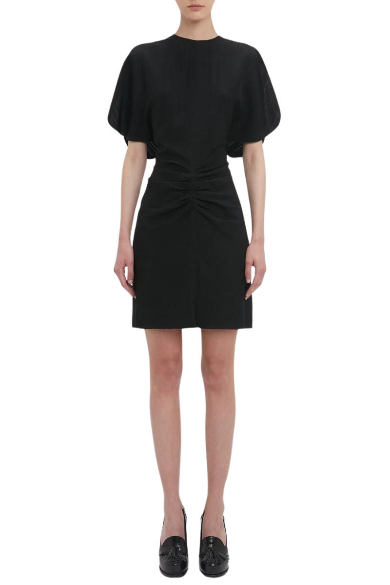 Gathered Waist Mini Dress-Victoria Beckham-Boyds Philadelphia