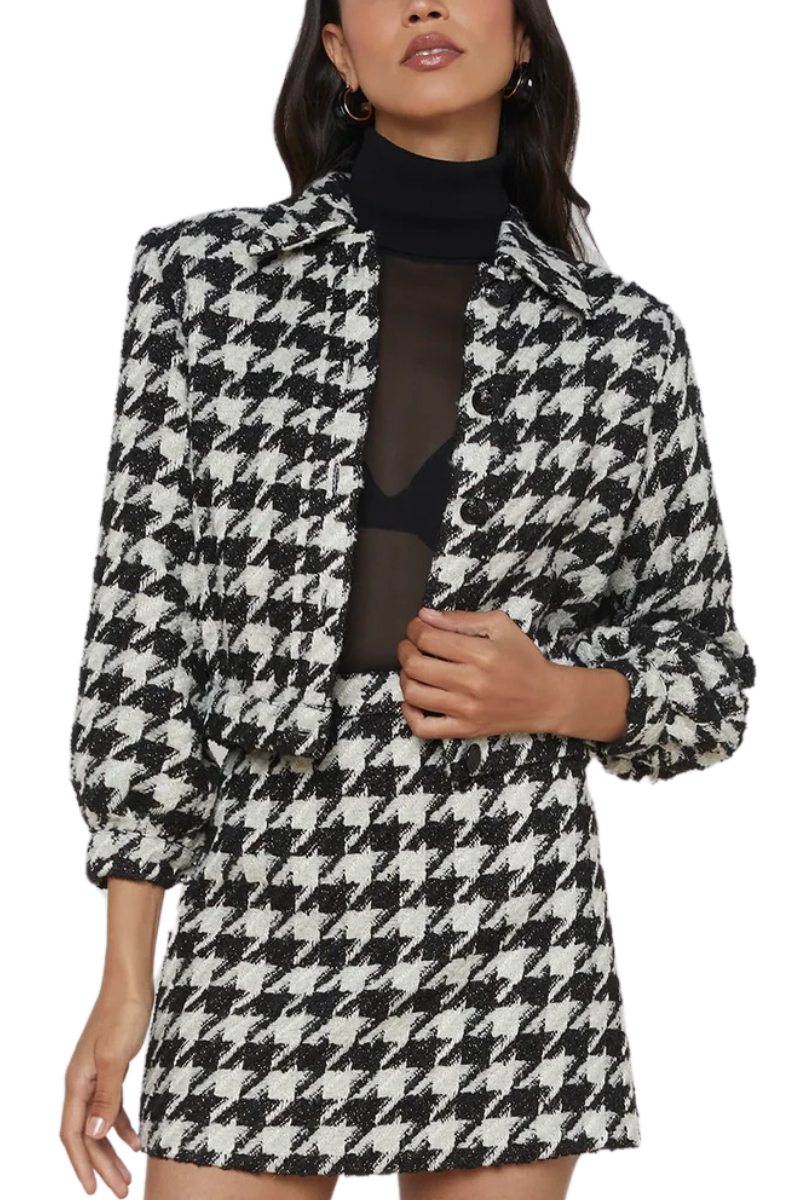 Bridges Houndstooth Jacket-L'AGENCE-Boyds Philadelphia