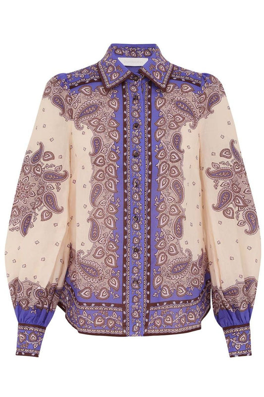 Maxine Blouson Shirt-ZIMMERMANN-Boyds Philadelphia