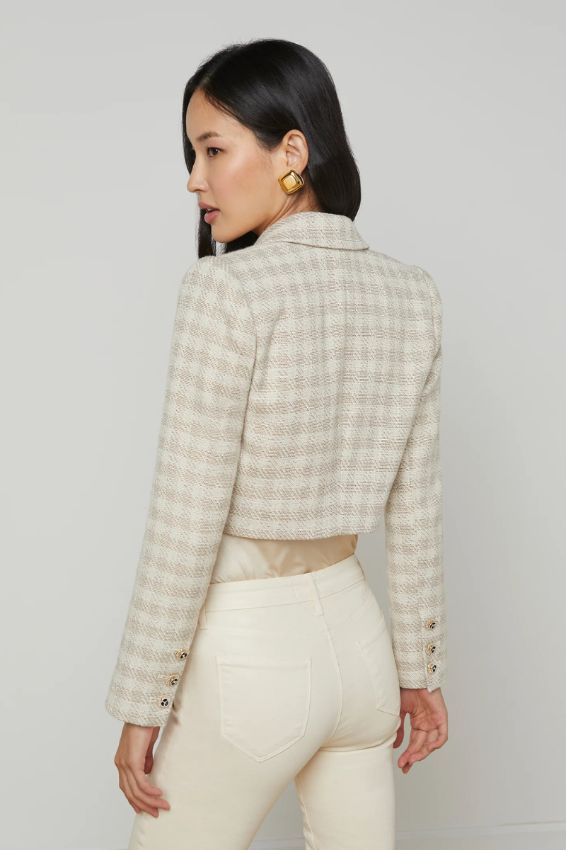 Maura Cropped Tweed Jacket-L'AGENCE-Boyds Philadelphia