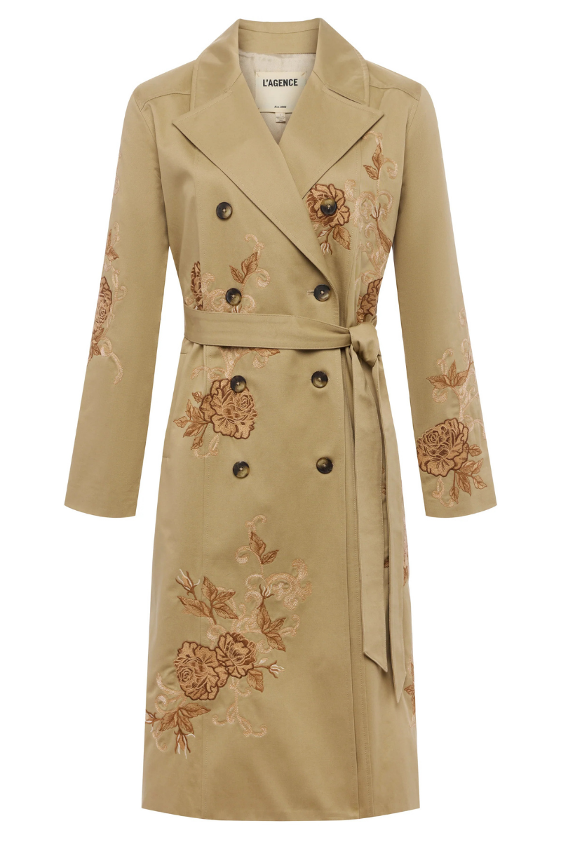 Venus Embroidered Trench Coat-L'AGENCE-Boyds Philadelphia