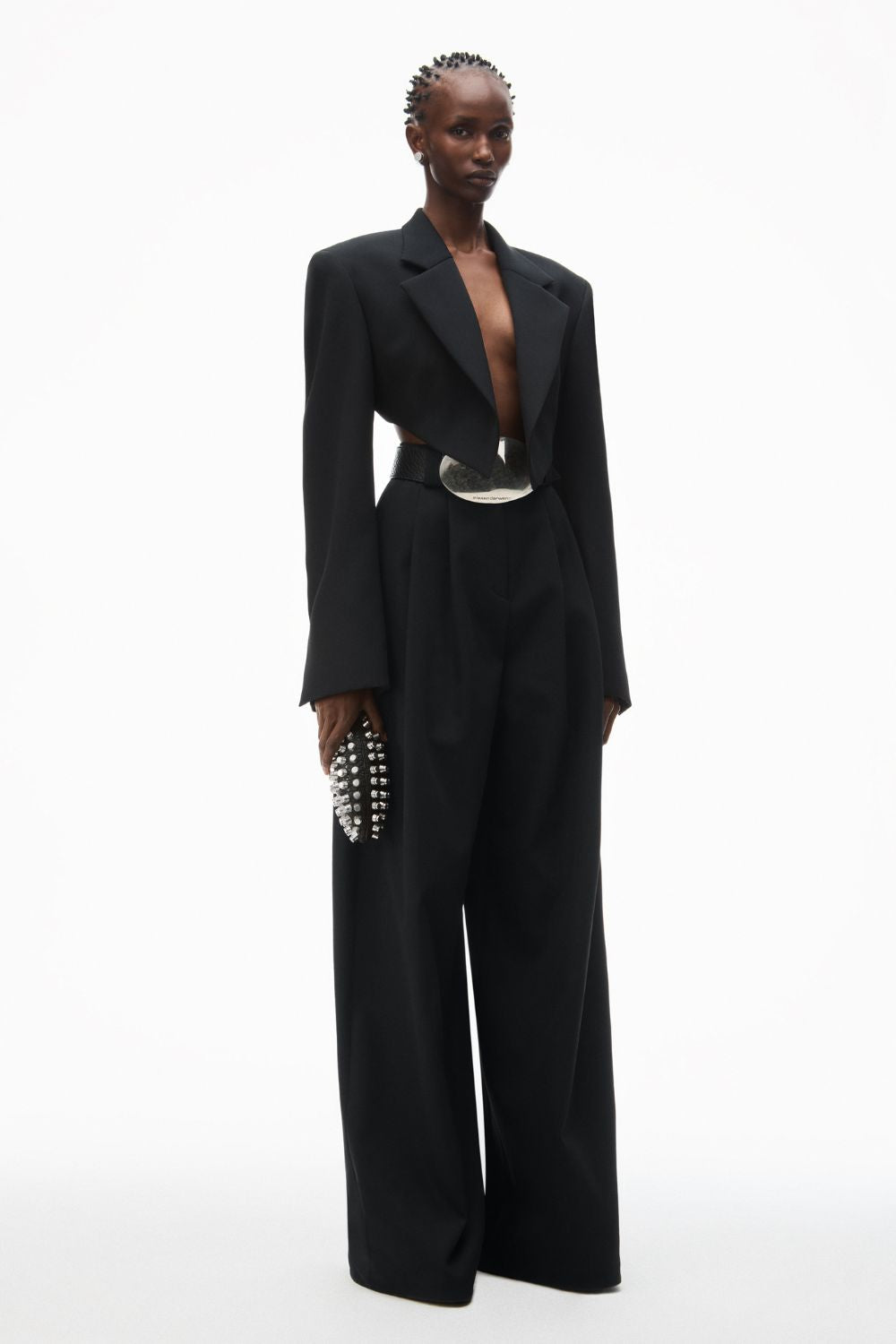 Cropped Tuxedo-style Blazer-Alexander Wang-Boyds Philadelphia