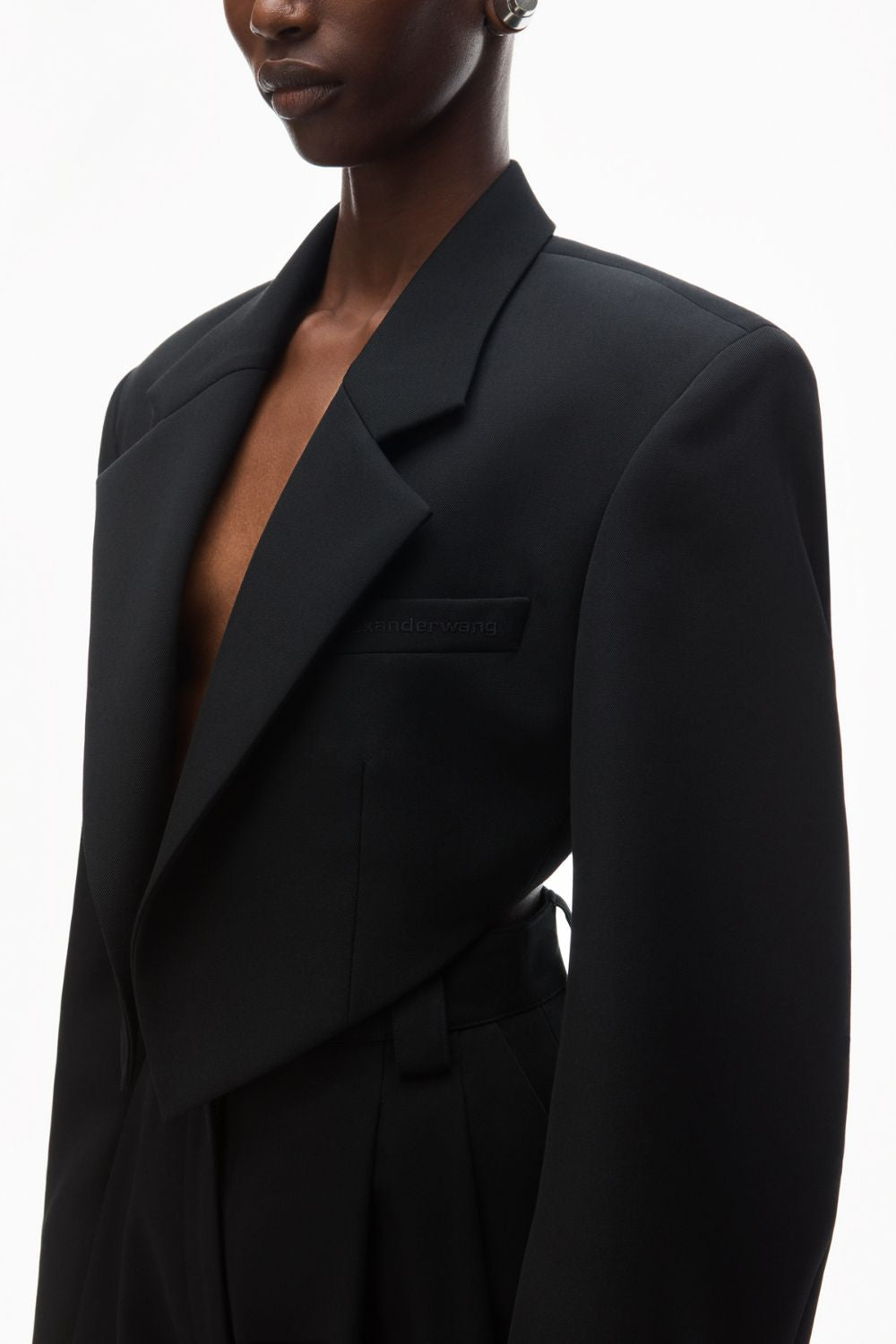 Cropped Tuxedo-style Blazer-Alexander Wang-Boyds Philadelphia