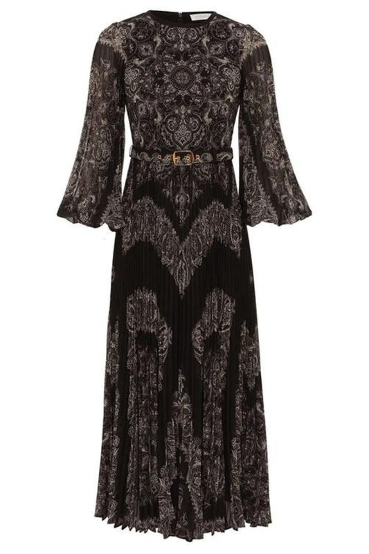 Sunray Long Sleeve Midi Dress-ZIMMERMANN-Boyds Philadelphia