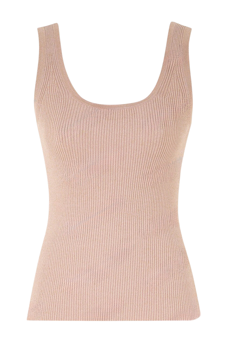 Tallow Metallic Scoop Neck Tank-ZIMMERMANN-Boyds Philadelphia