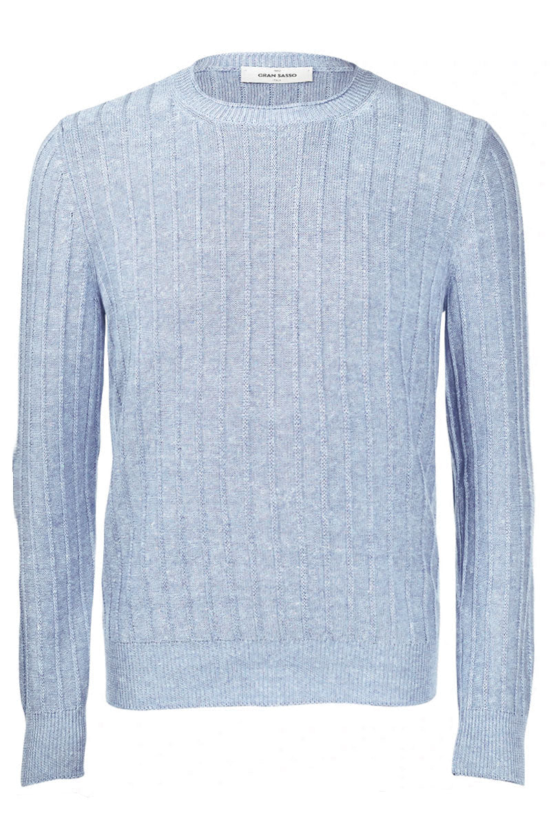 Ribbed 2-Ply Crewneck-Gran Sasso-Boyds Philadelphia