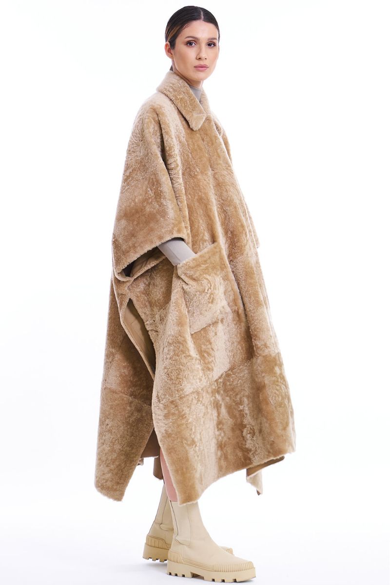 Shearling Cape-BLANCHA-Boyds Philadelphia