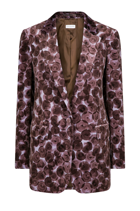 Blanchets Printed Velvet Blazer-Dries Van Noten-Boyds Philadelphia