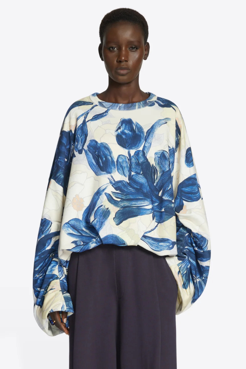 Draped Sweatshirt-Dries Van Noten-Boyds Philadelphia