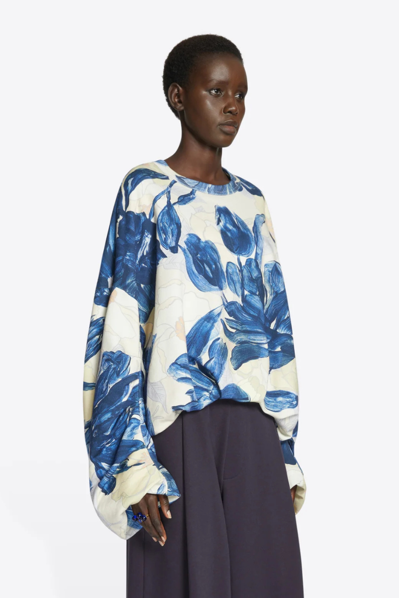 Draped Sweatshirt-Dries Van Noten-Boyds Philadelphia