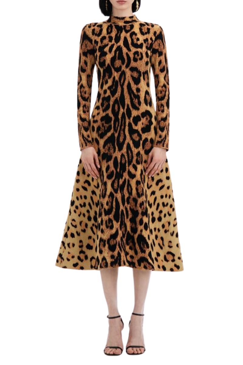 Jaguar Jacquard Dress-Oscar de la Renta-Boyds Philadelphia