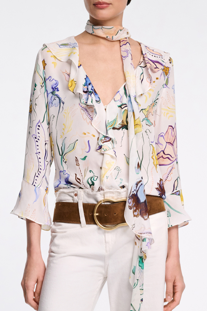 Floral Twist Blouse-Dorothee Schumacher-Boyds Philadelphia