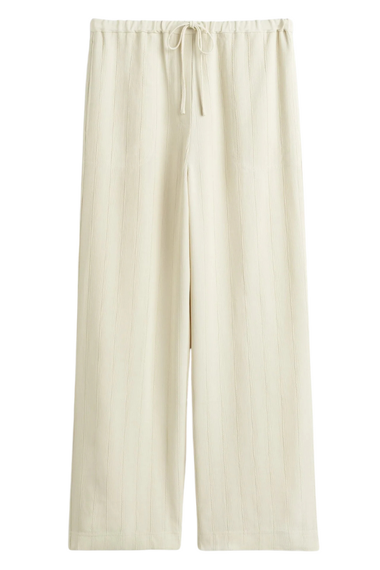 Woven Stripe Drawstring Trousers-TOTEME-Boyds Philadelphia