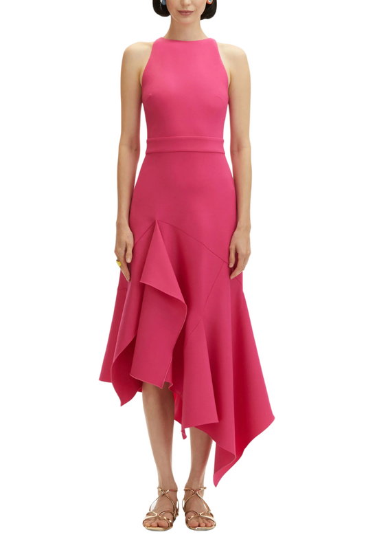 Asymmetrical Wool Dress-Oscar de la Renta-Boyds Philadelphia