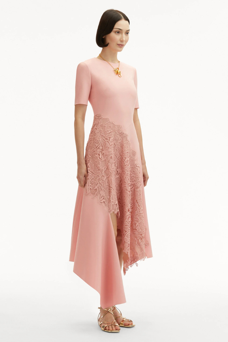 Bellflower Guipure Lace Dress-Oscar de la Renta-Boyds Philadelphia