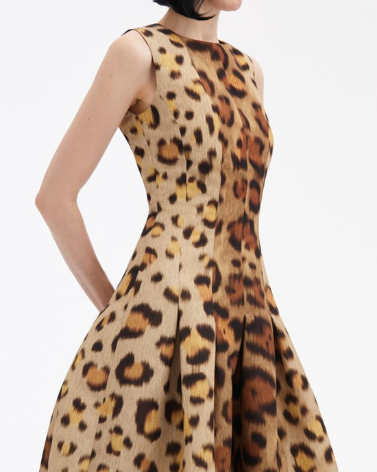 Oscar de la renta leopard dress