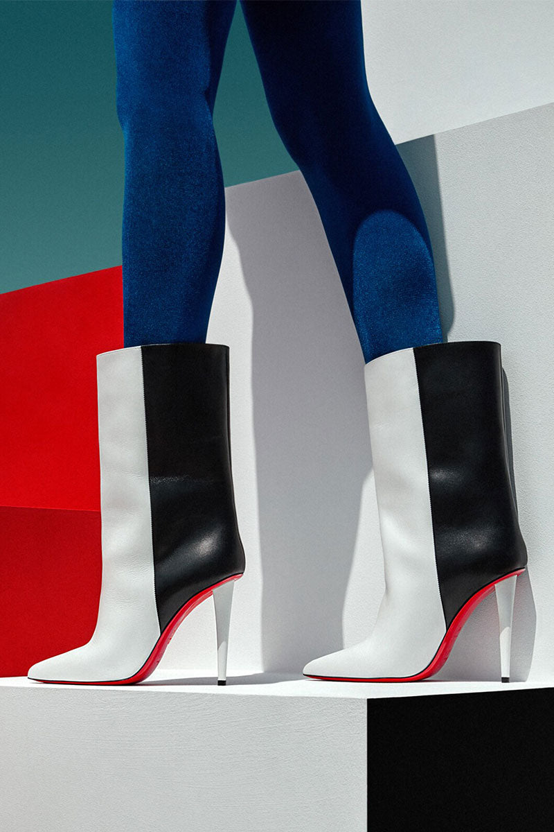 Christian Louboutin  Astrilarge Booty 100 black and white leather