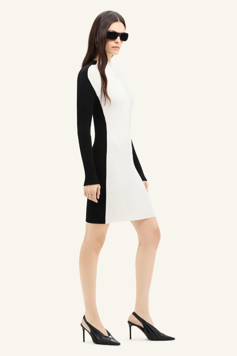 Contrast Frame Rib Knit Mini Dress-Courrèges-Boyds Philadelphia