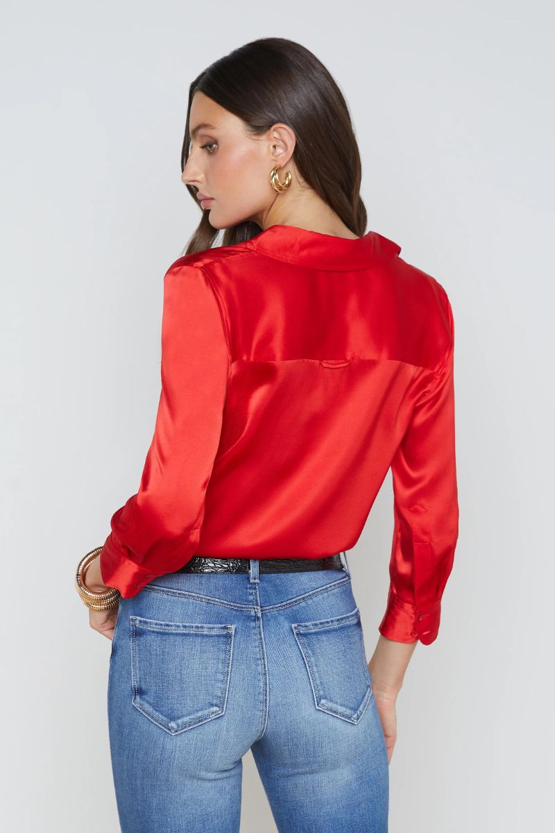 Dani Silk Blouse-L'AGENCE-Boyds Philadelphia