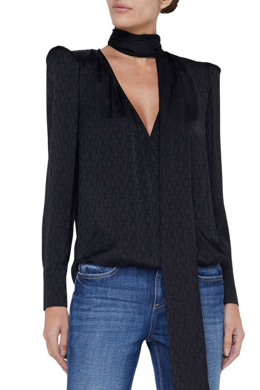 Cambria Tie-Neck Blouse-L'AGENCE-Boyds Philadelphia