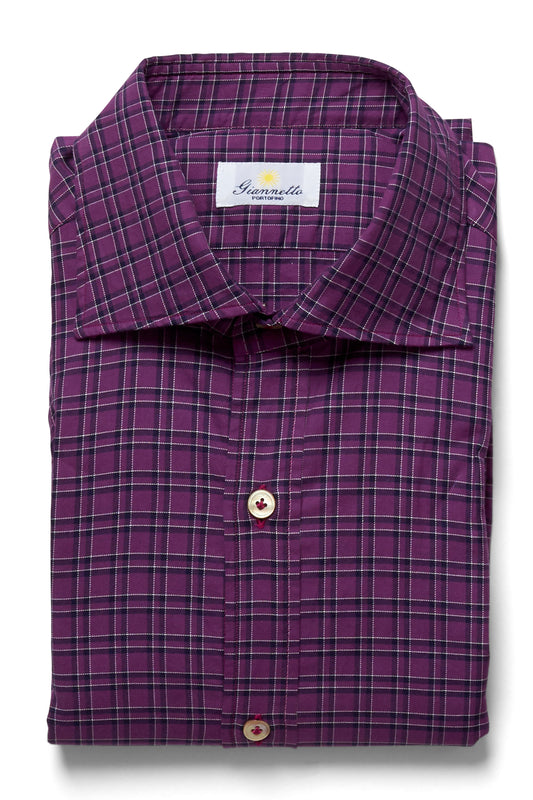 Purple Check Shirt-Giannetto Portofino-Boyds Philadelphia