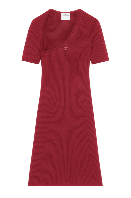 Mini Slash Rib Knit Dress-Courrèges-Boyds Philadelphia