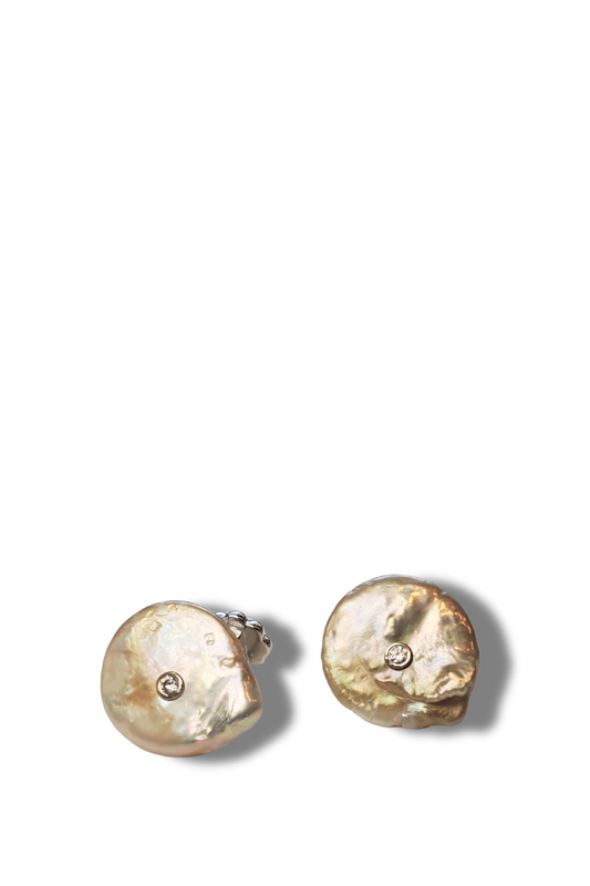 Mabe Pearl & Diamond Cufflinks-Baade-Boyds Philadelphia